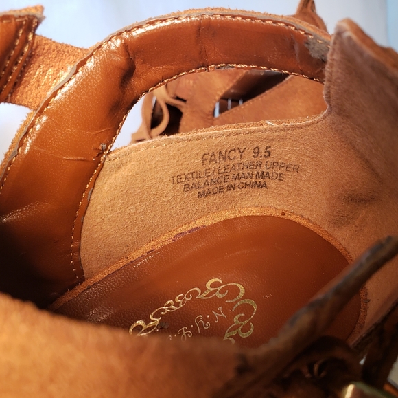 N.Y.L.A “Fancy” Suede Leather, Fringe Platform, 5 Inch Stiletto Heels - Picture 7 of 10